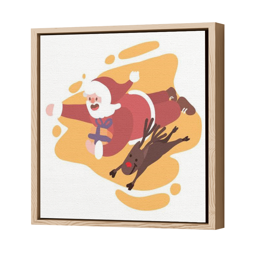 Thumbnail for Canvas - Wood Grain Floating Frame