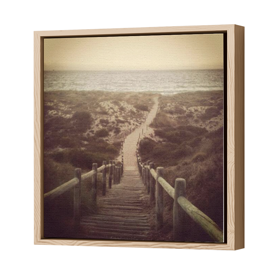 Thumbnail for Canvas - Wood Grain Floating Frame
