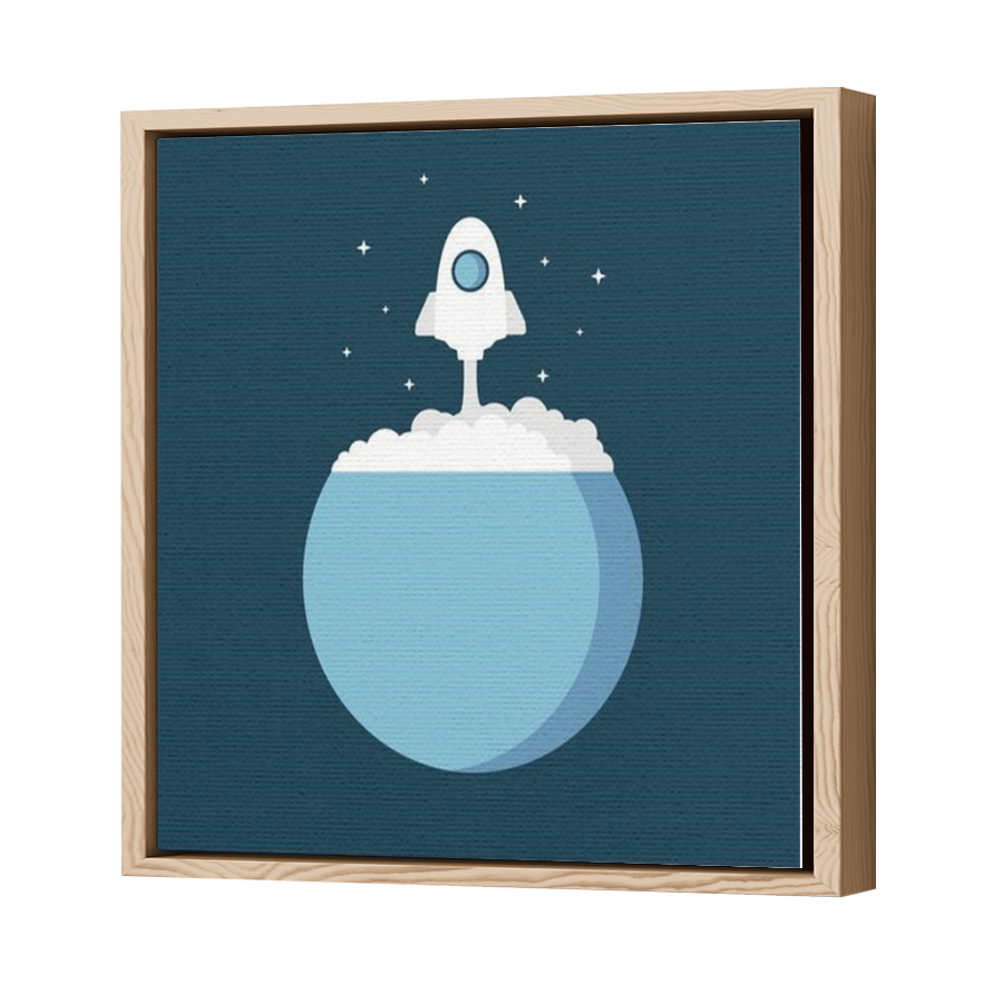 Thumbnail for Canvas - Wood Grain Floating Frame