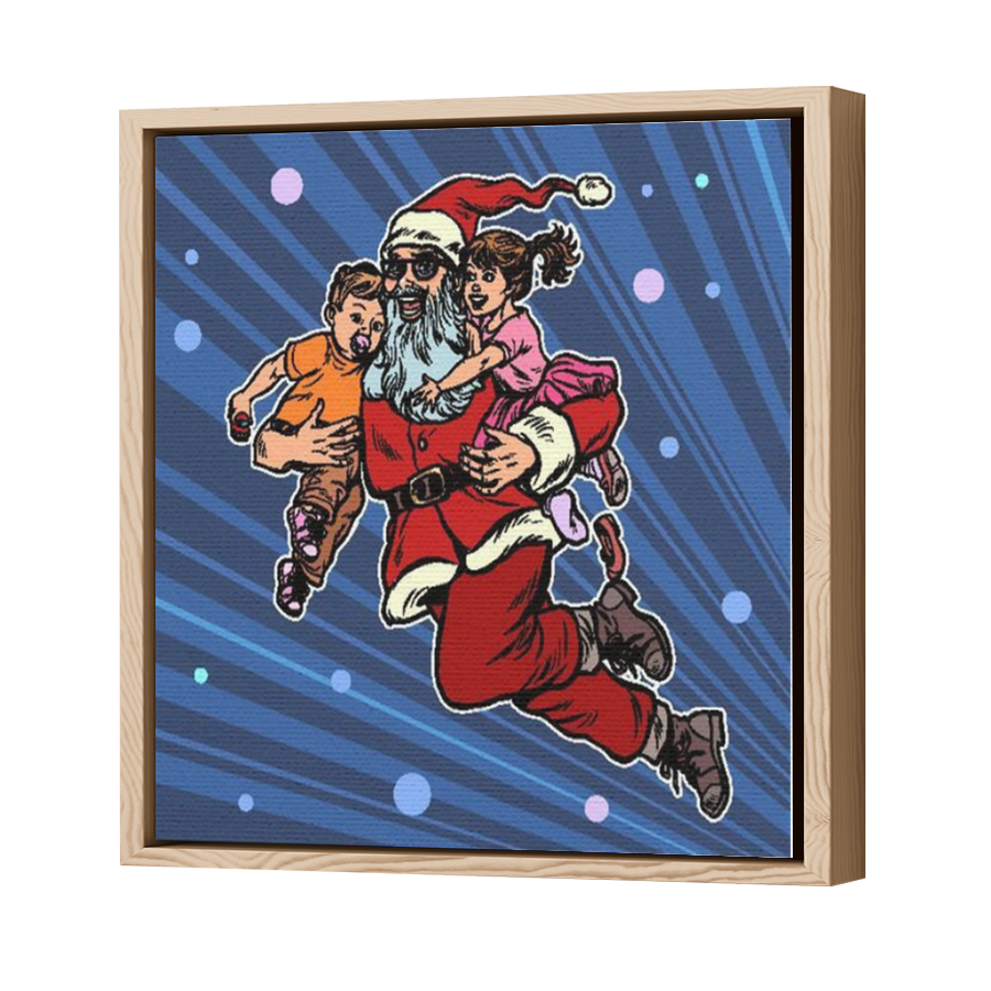 Thumbnail for Canvas - Wood Grain Floating Frame