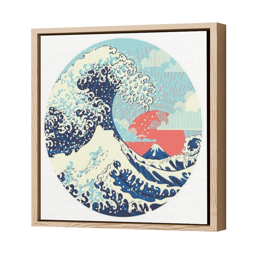 Thumbnail for Canvas - Wood Grain Floating Frame