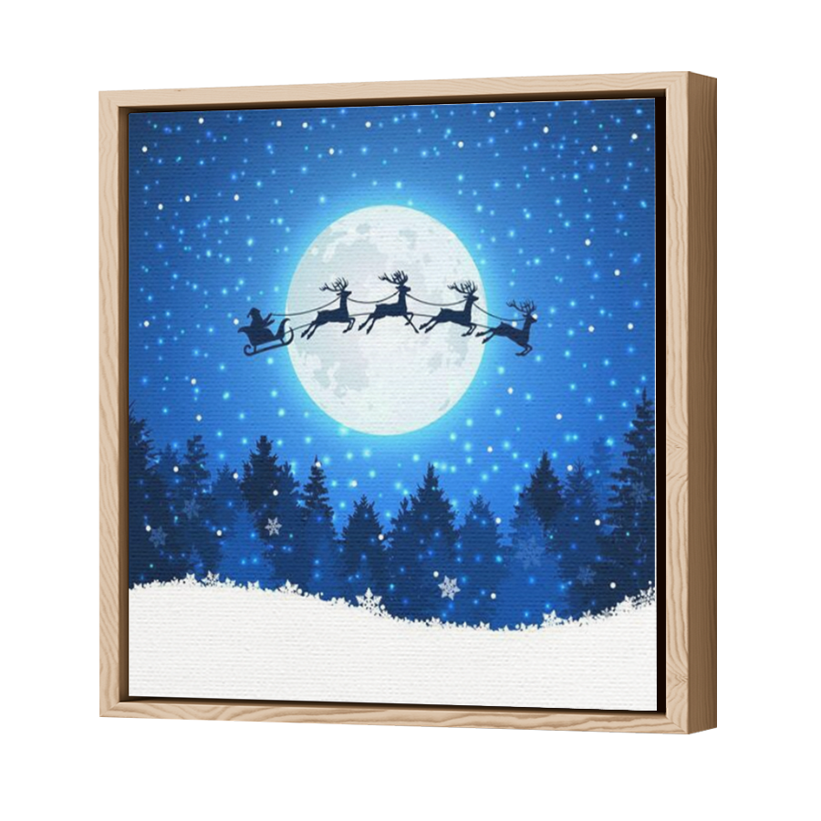 Thumbnail for Canvas - Wood Grain Floating Frame