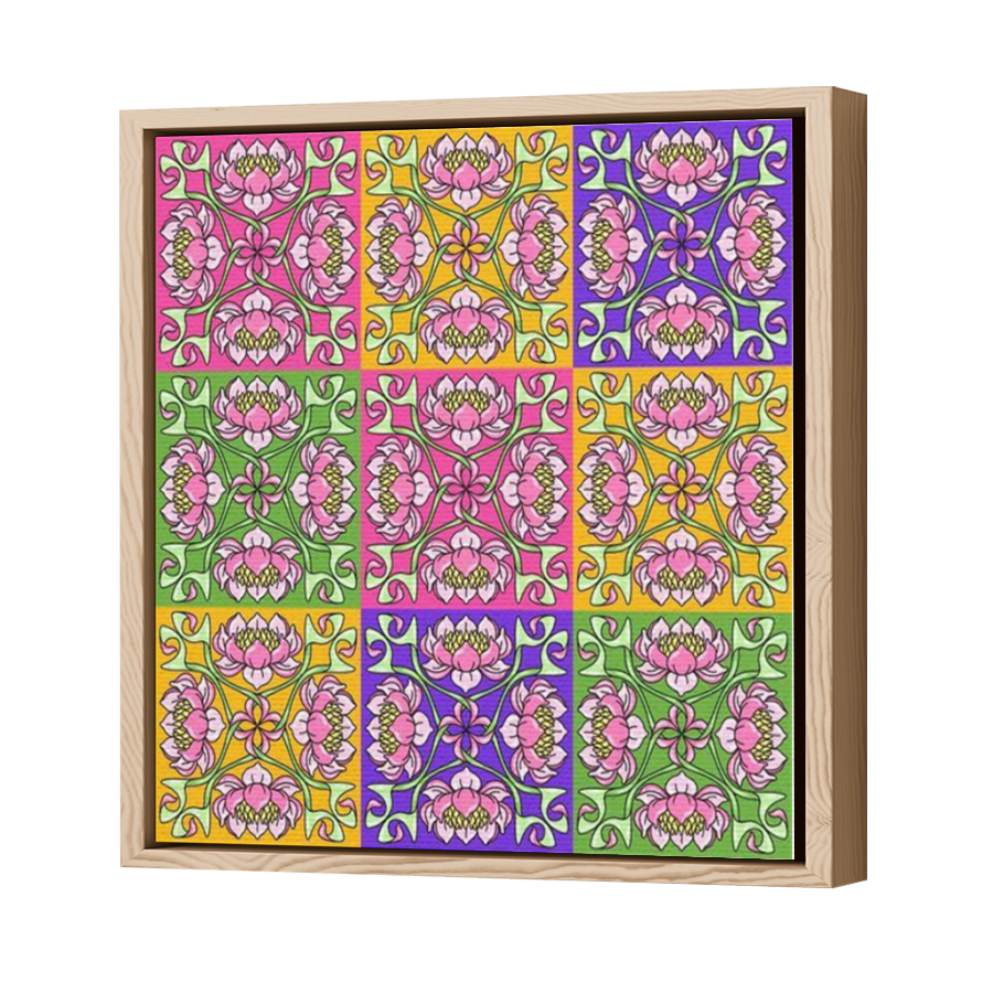 Thumbnail for Canvas - Wood Grain Floating Frame