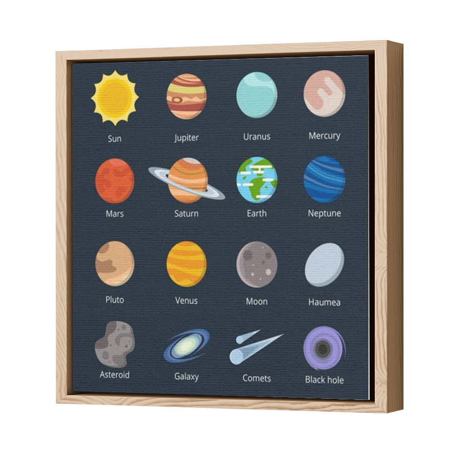 Thumbnail for Canvas - Wood Grain Floating Frame