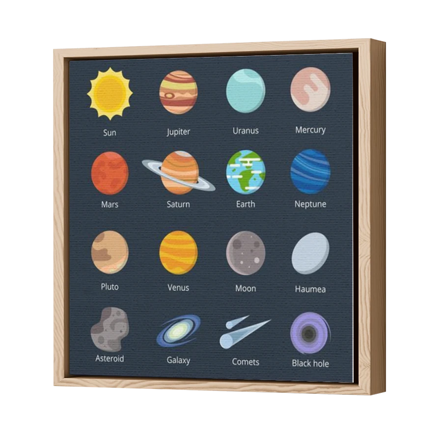 Thumbnail for Canvas - Wood Grain Floating Frame