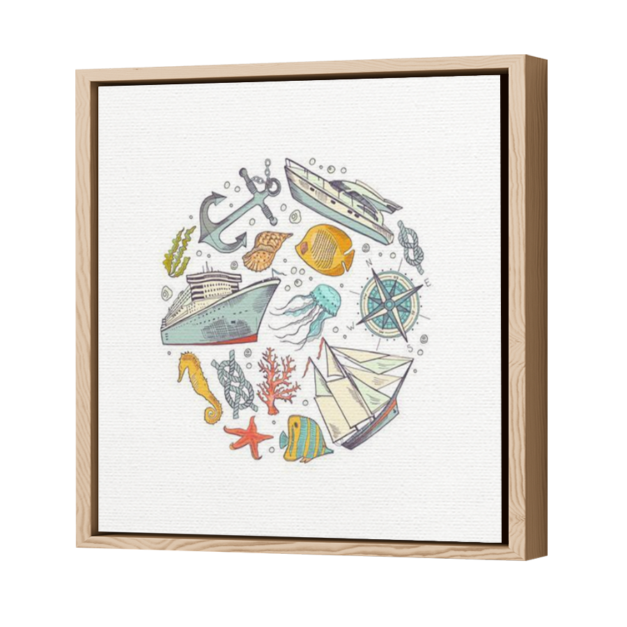 Thumbnail for Canvas - Wood Grain Floating Frame