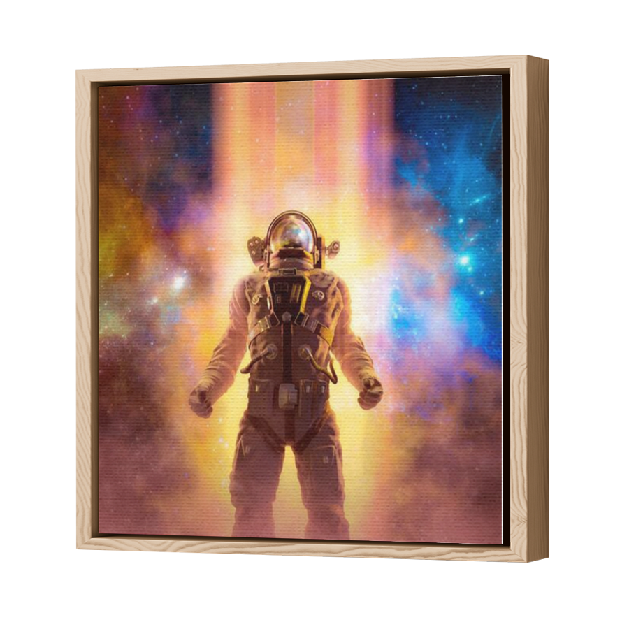 Thumbnail for Canvas - Wood Grain Floating Frame