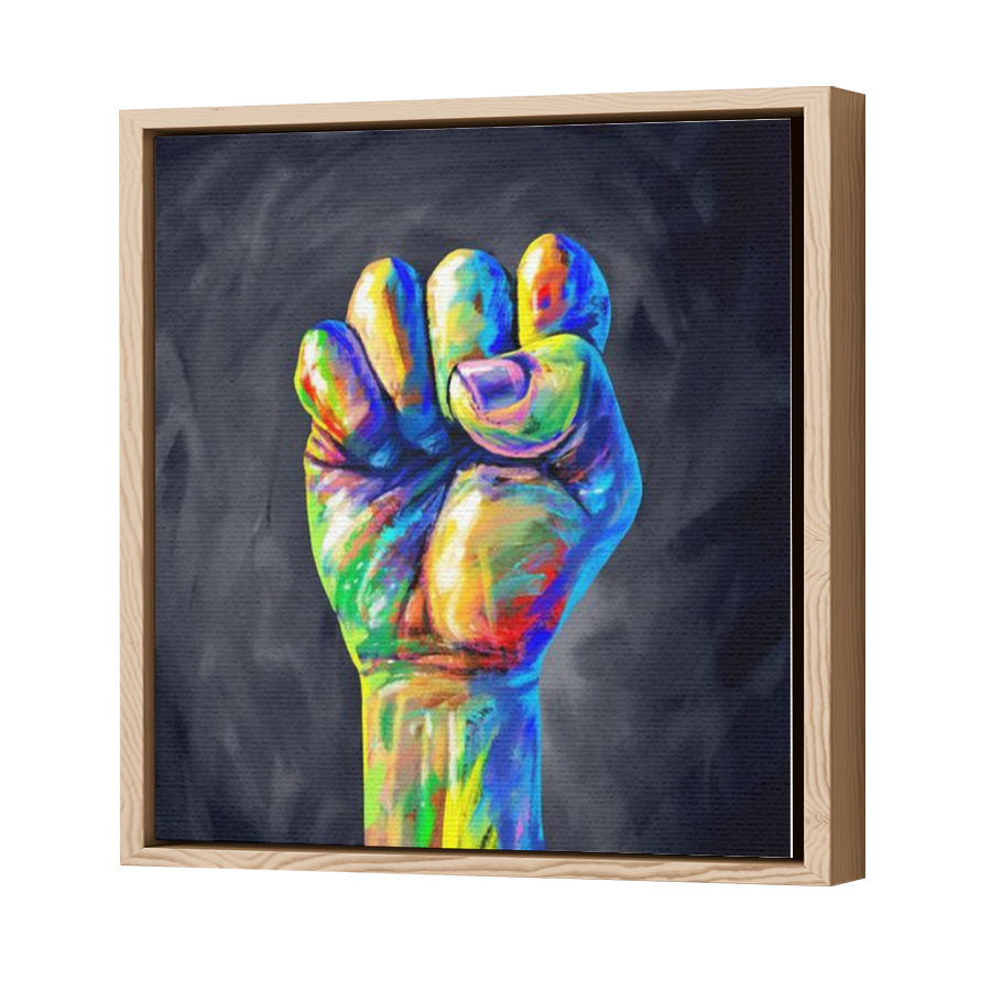 Thumbnail for Canvas - Wood Grain Floating Frame