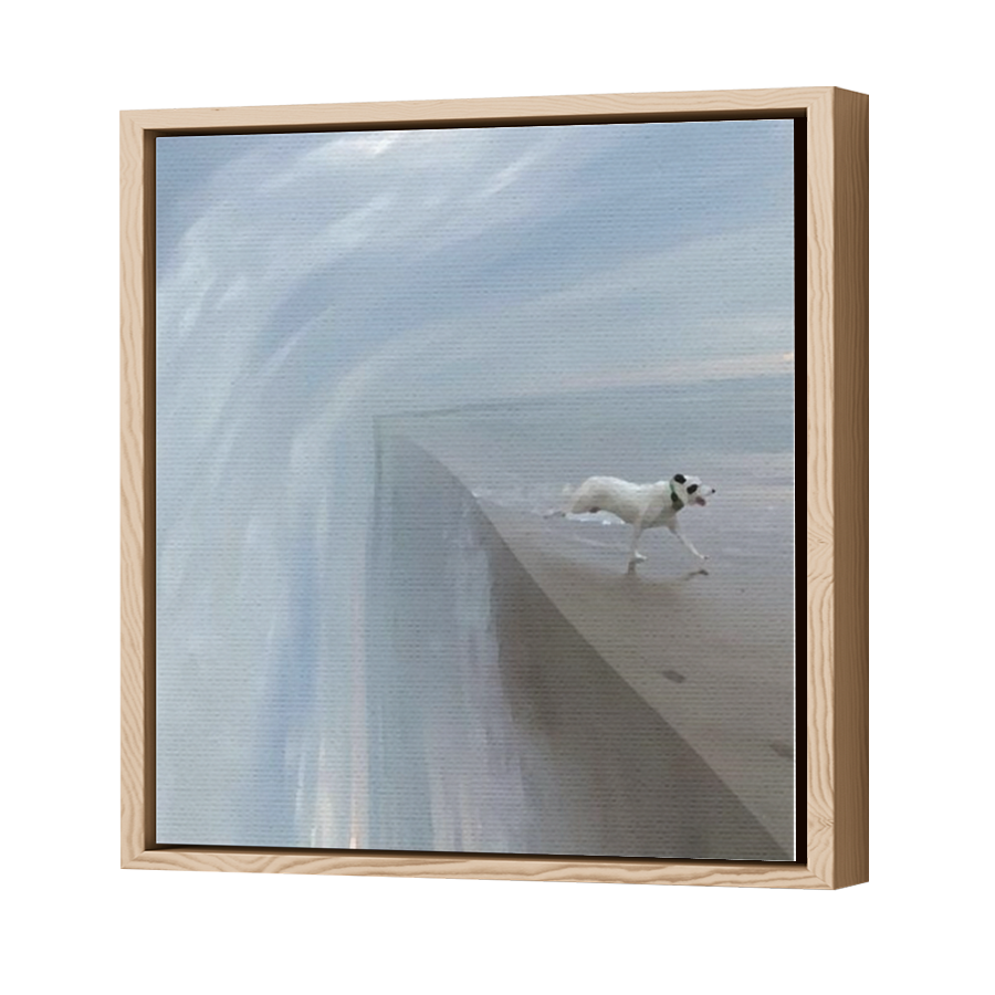 Thumbnail for Canvas - Wood Grain Floating Frame
