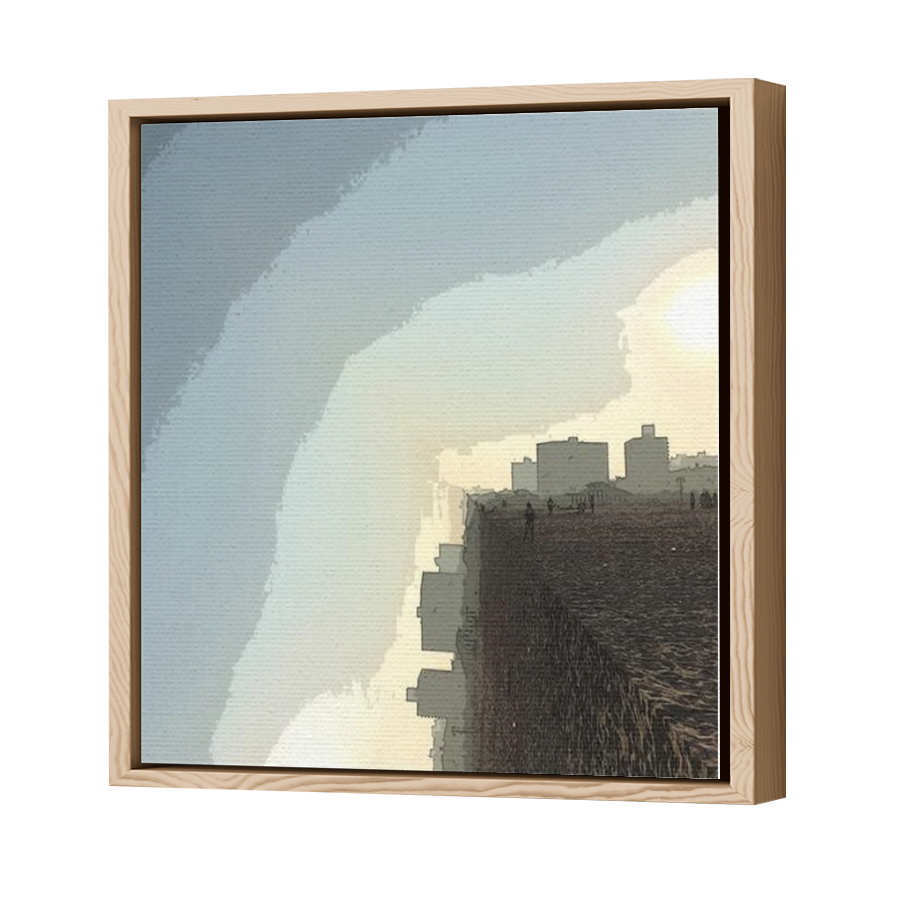 Thumbnail for Canvas - Wood Grain Floating Frame