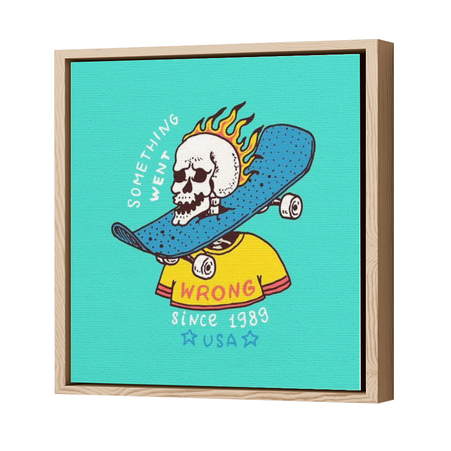 Thumbnail for Canvas - Wood Grain Floating Frame