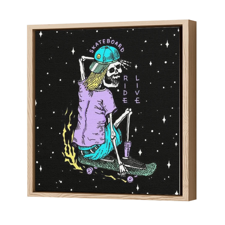 Thumbnail for Canvas - Wood Grain Floating Frame