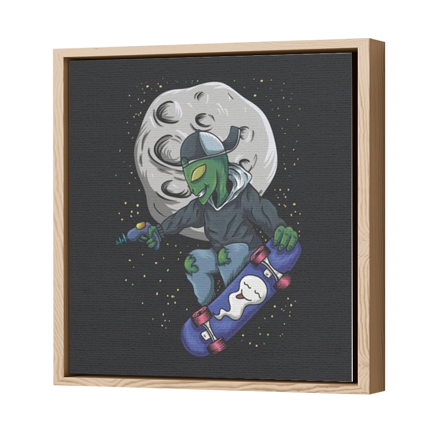 Thumbnail for Canvas - Wood Grain Floating Frame