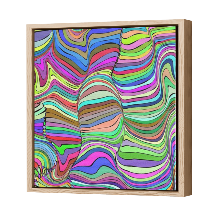 Thumbnail for Canvas - Wood Grain Floating Frame