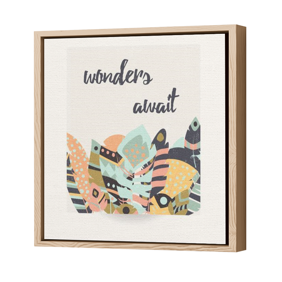 Thumbnail for Canvas - Wood Grain Floating Frame