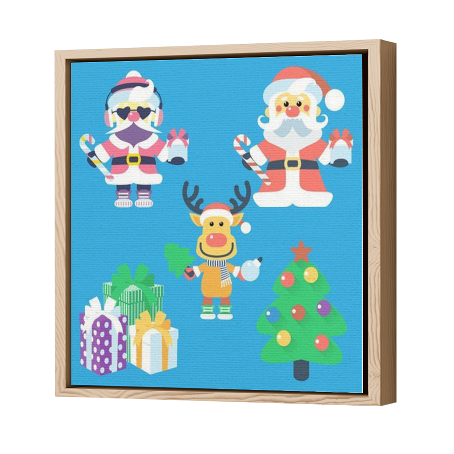 Thumbnail for Canvas - Wood Grain Floating Frame
