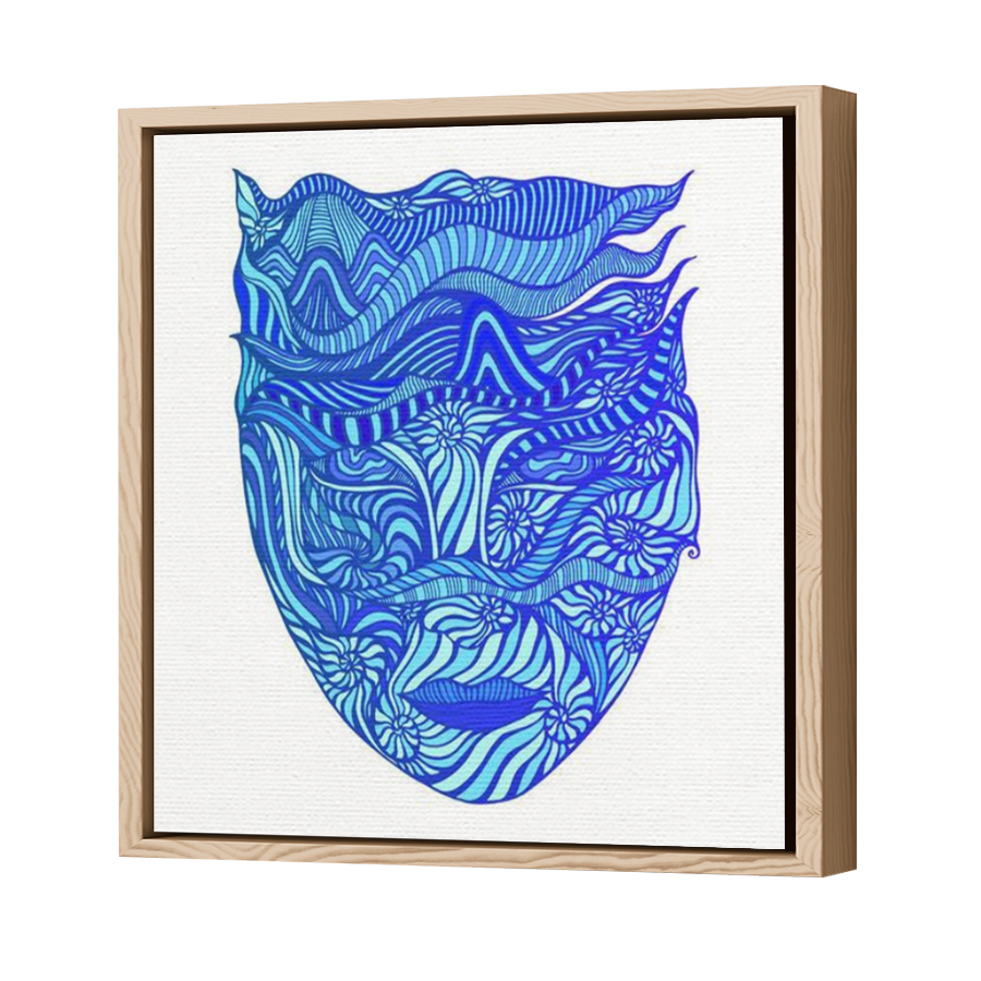 Thumbnail for Canvas - Wood Grain Floating Frame