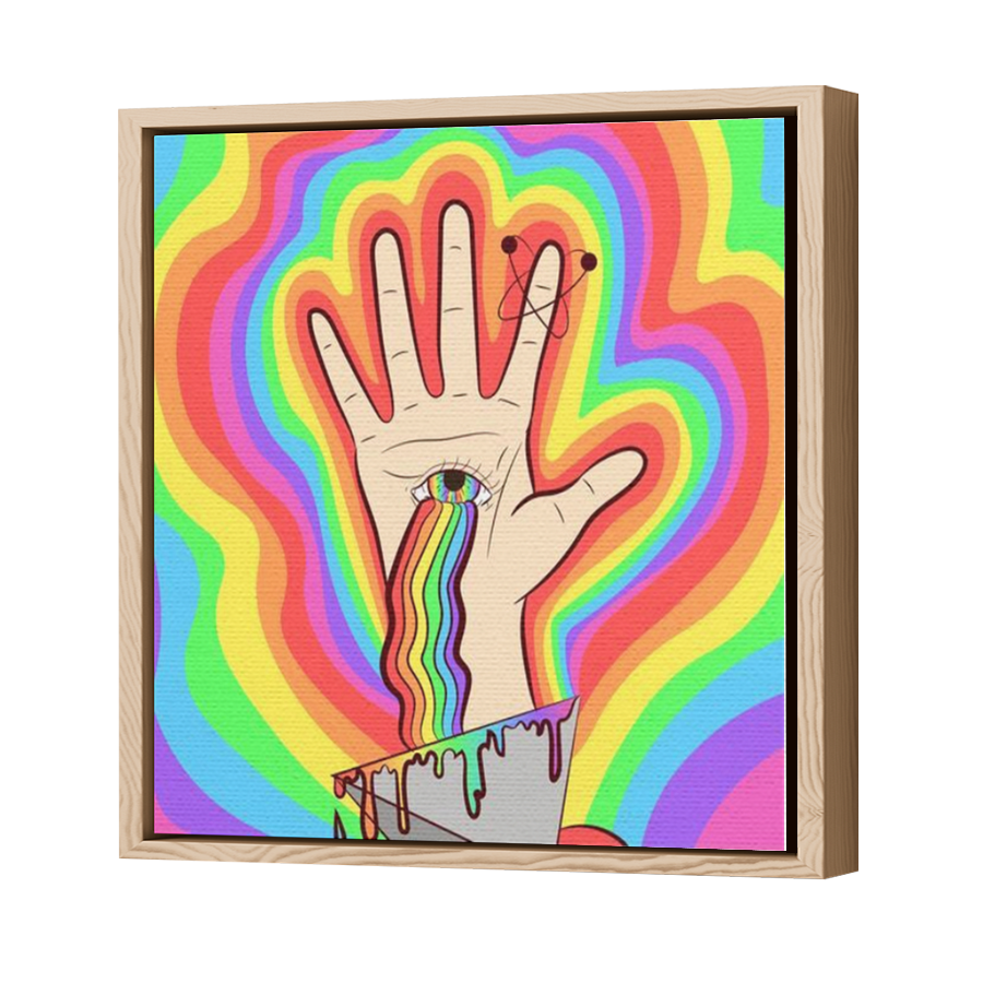 Thumbnail for Canvas - Wood Grain Floating Frame