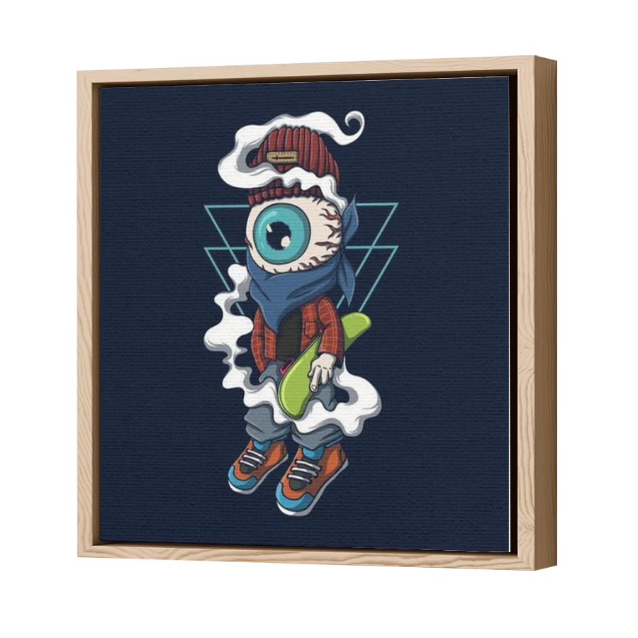 Thumbnail for Canvas - Wood Grain Floating Frame