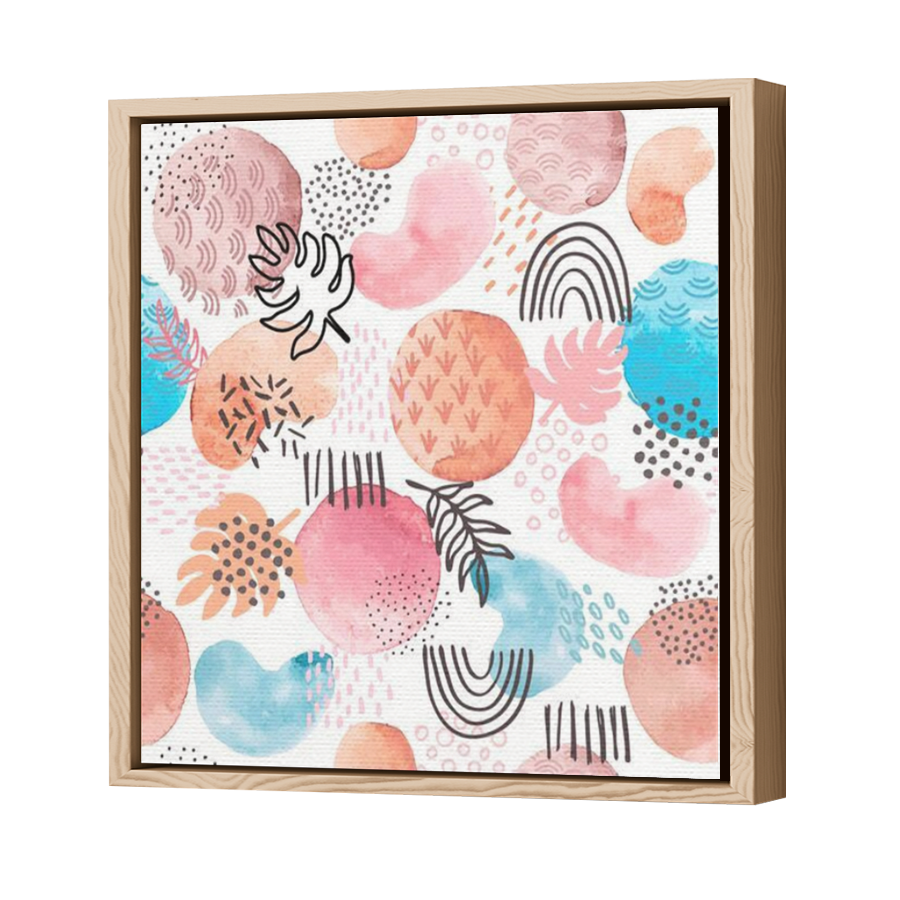 Thumbnail for Canvas - Wood Grain Floating Frame