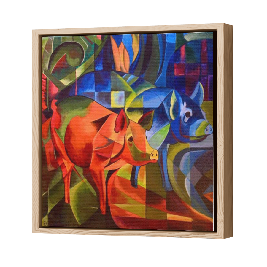 Thumbnail for Canvas - Wood Grain Floating Frame