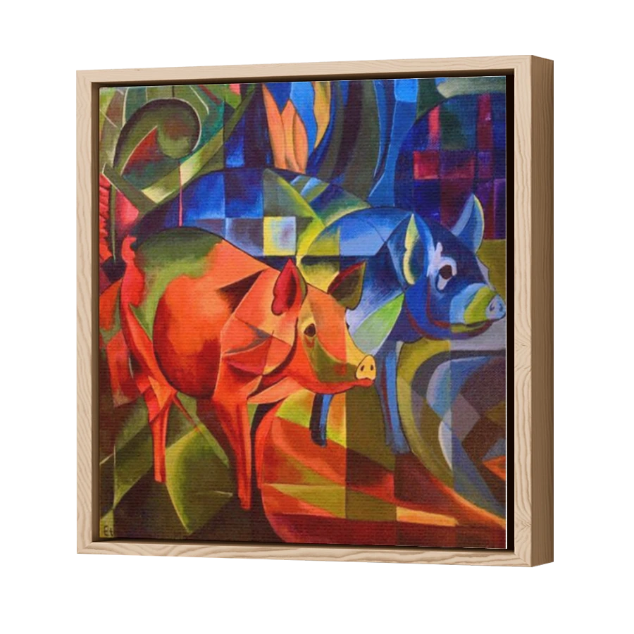 Thumbnail for Canvas - Wood Grain Floating Frame