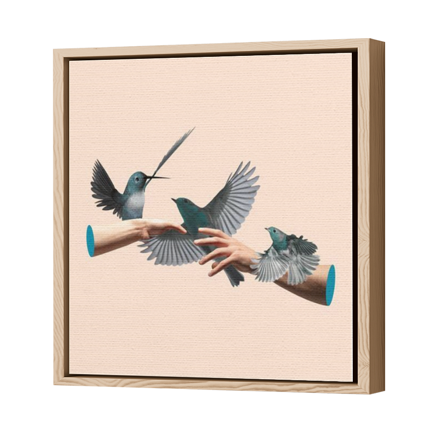 Thumbnail for Canvas - Wood Grain Floating Frame