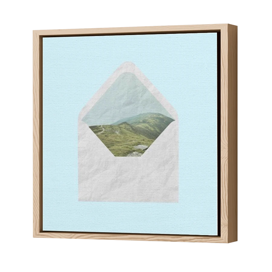 Thumbnail for Canvas - Wood Grain Floating Frame