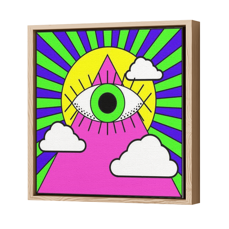 Thumbnail for Canvas - Wood Grain Floating Frame