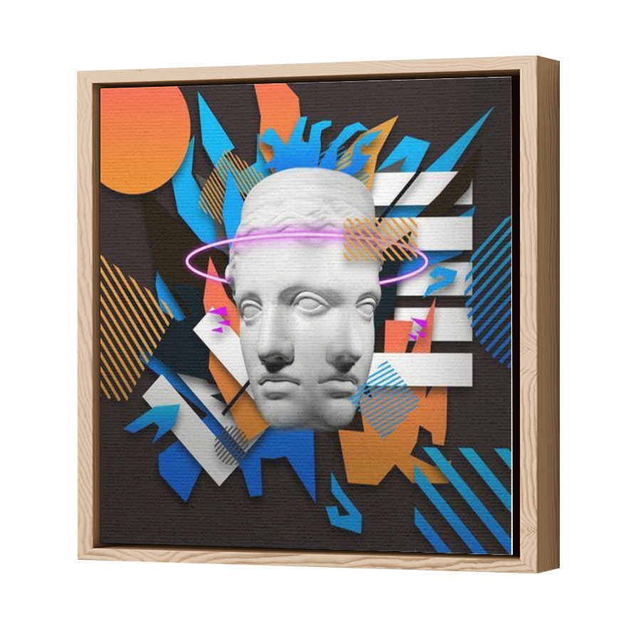 Thumbnail for Canvas - Wood Grain Floating Frame