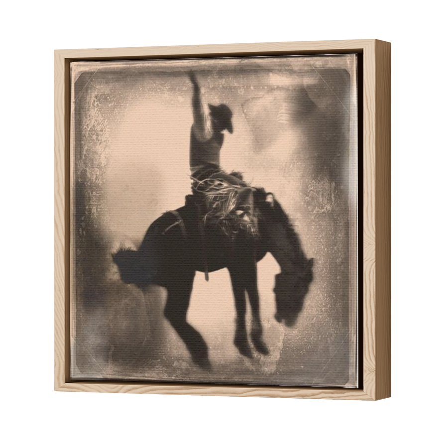 Thumbnail for Canvas - Wood Grain Floating Frame