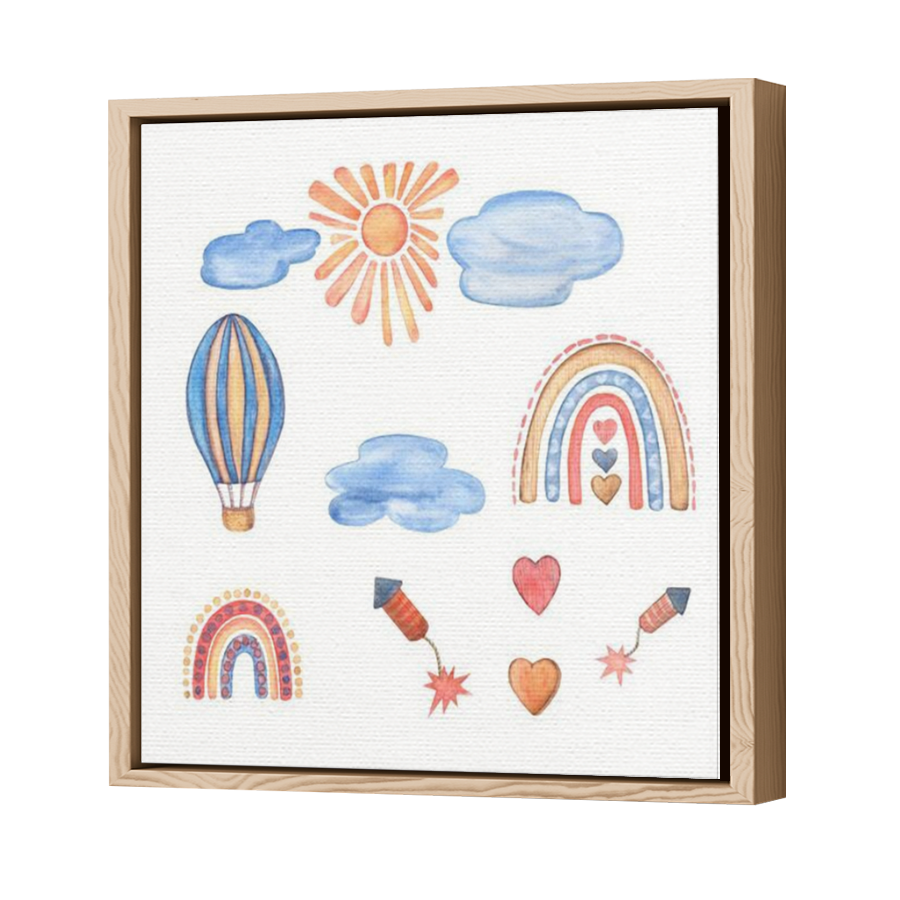 Thumbnail for Canvas - Wood Grain Floating Frame