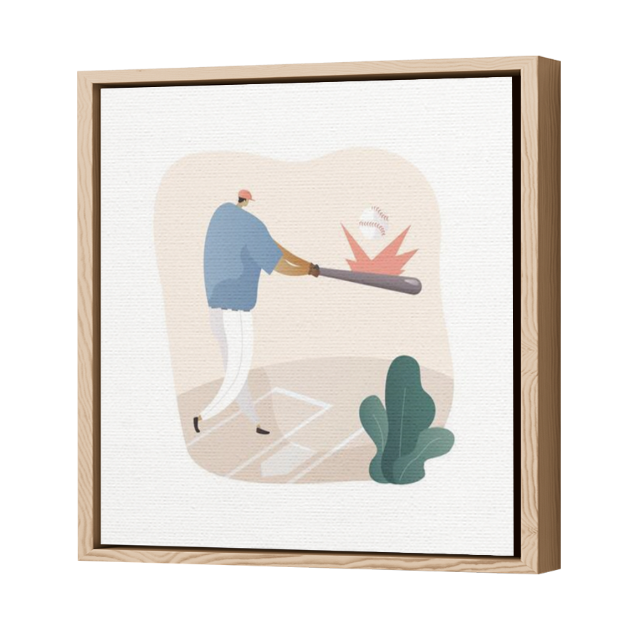 Thumbnail for Canvas - Wood Grain Floating Frame