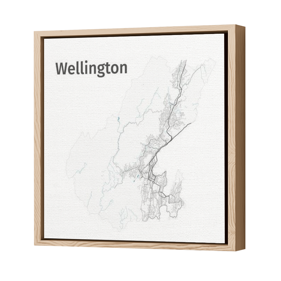 Thumbnail for Canvas - Wood Grain Floating Frame