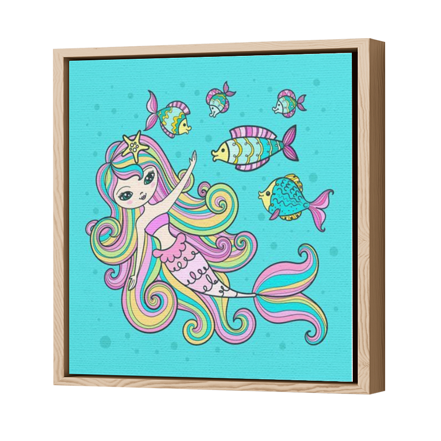 Thumbnail for Canvas - Wood Grain Floating Frame