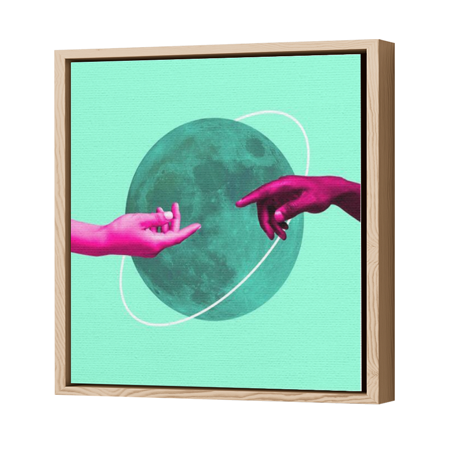 Thumbnail for Canvas - Wood Grain Floating Frame