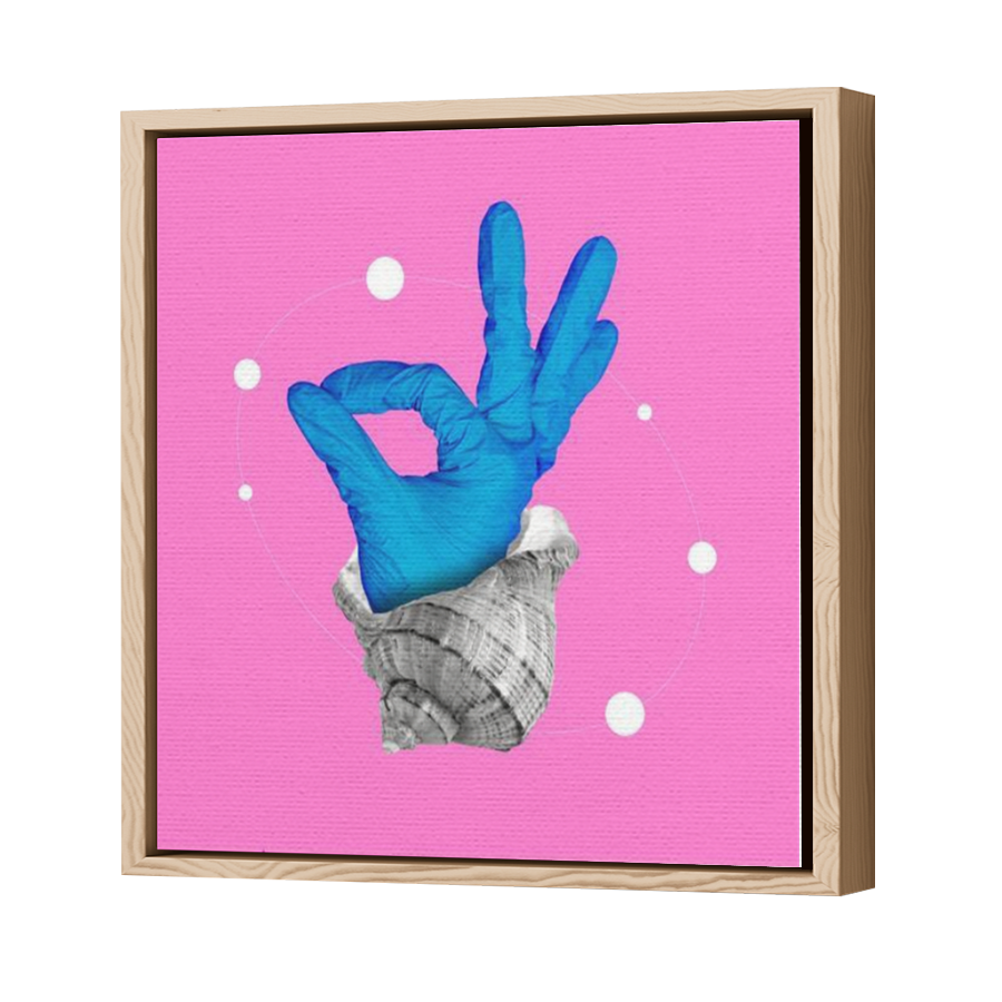 Thumbnail for Canvas - Wood Grain Floating Frame