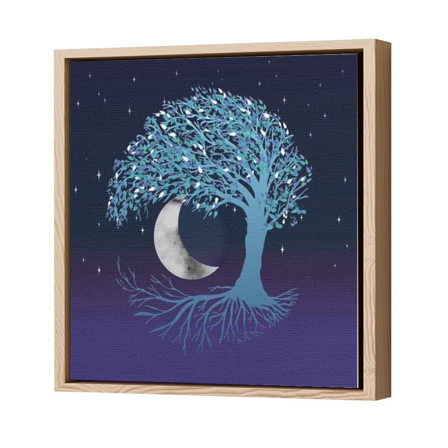 Thumbnail for Canvas - Wood Grain Floating Frame