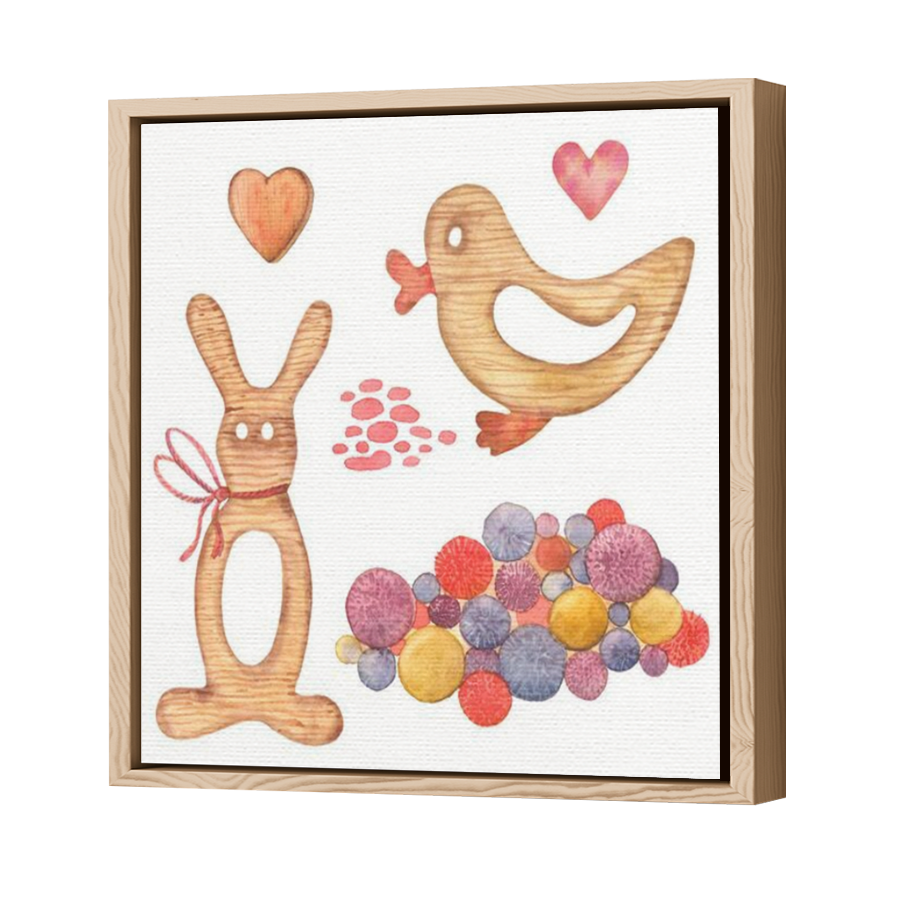 Thumbnail for Canvas - Wood Grain Floating Frame