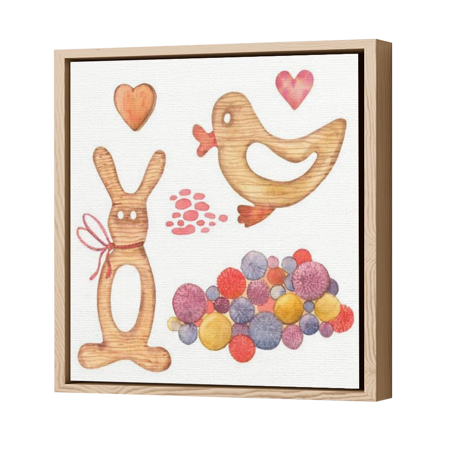Thumbnail for Canvas - Wood Grain Floating Frame