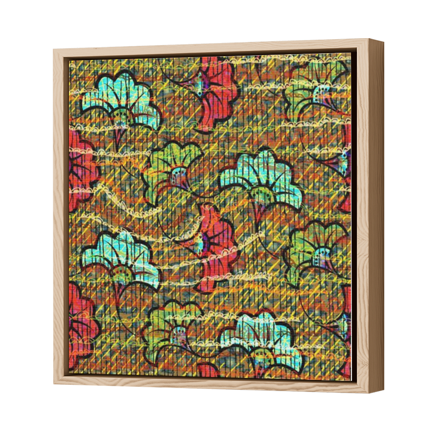 Thumbnail for Canvas - Wood Grain Floating Frame