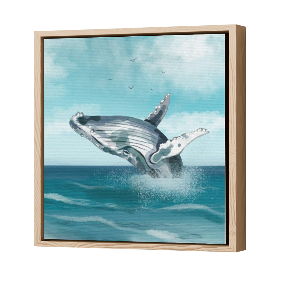 Thumbnail for Canvas - Wood Grain Floating Frame