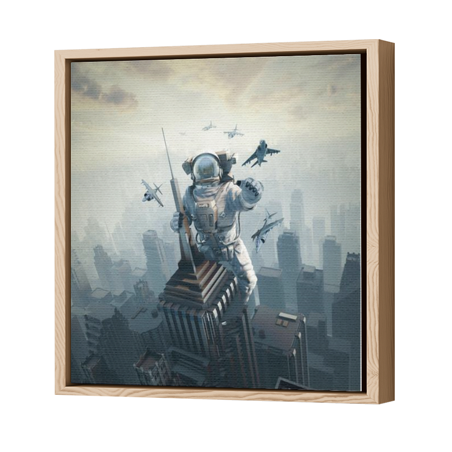Thumbnail for Canvas - Wood Grain Floating Frame