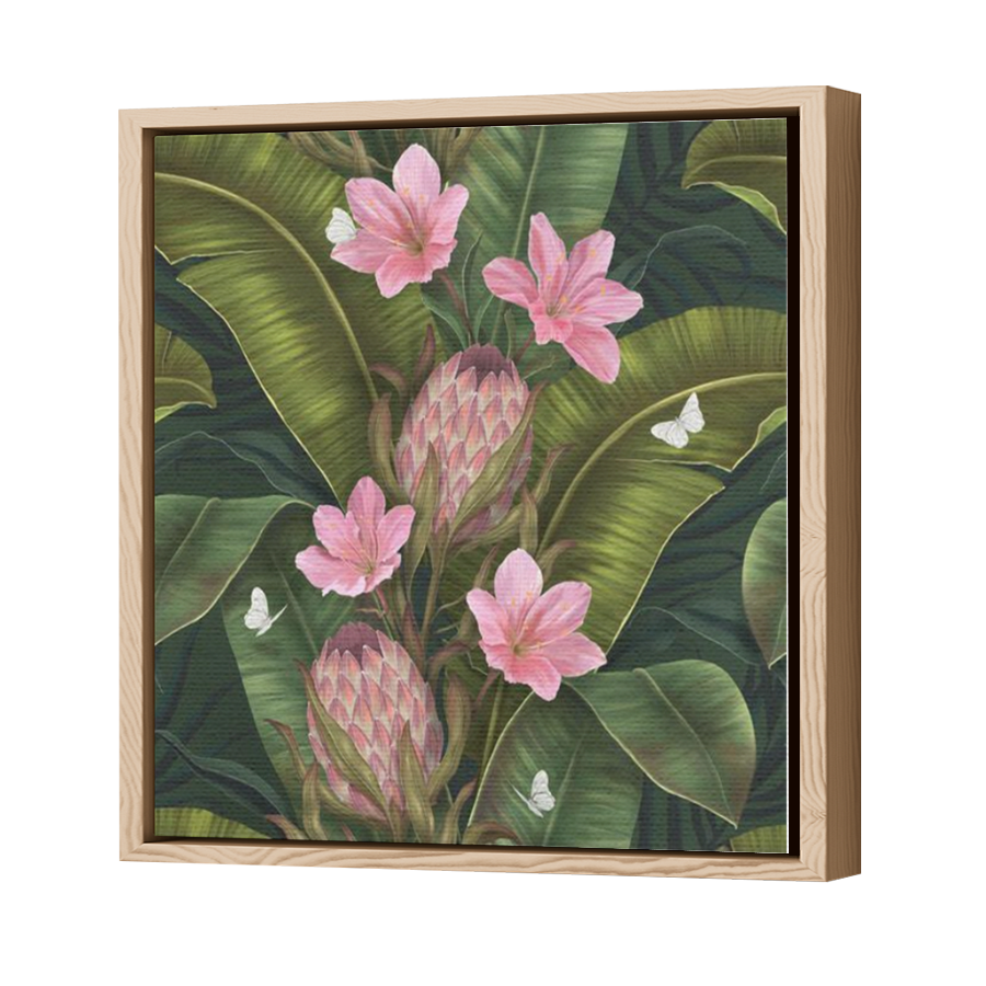 Thumbnail for Canvas - Wood Grain Floating Frame