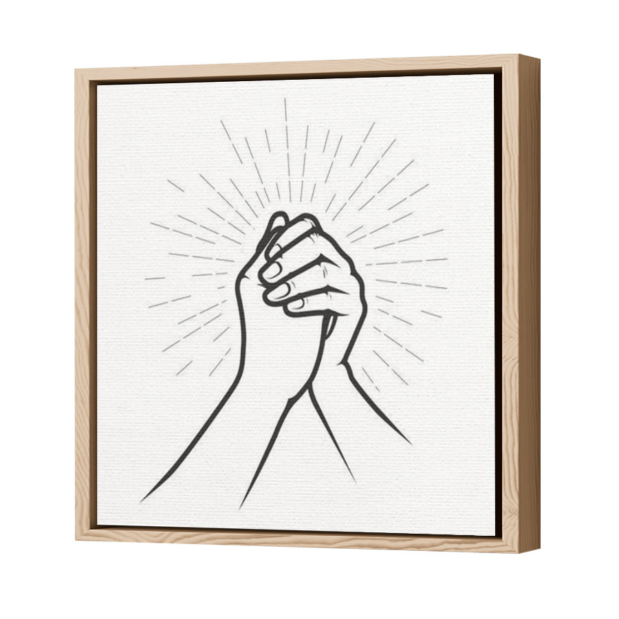 Thumbnail for Canvas - Wood Grain Floating Frame