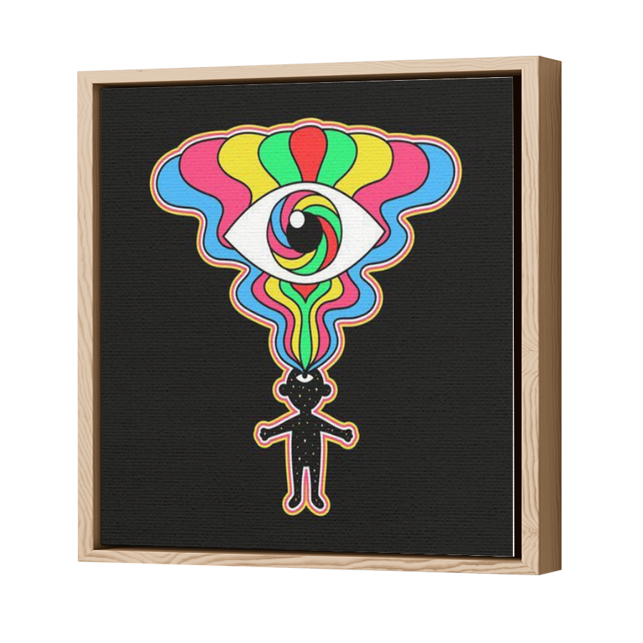 Thumbnail for Canvas - Wood Grain Floating Frame