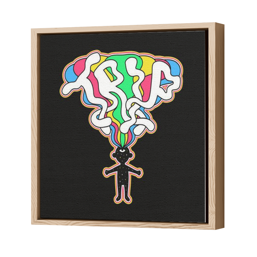 Thumbnail for Canvas - Wood Grain Floating Frame