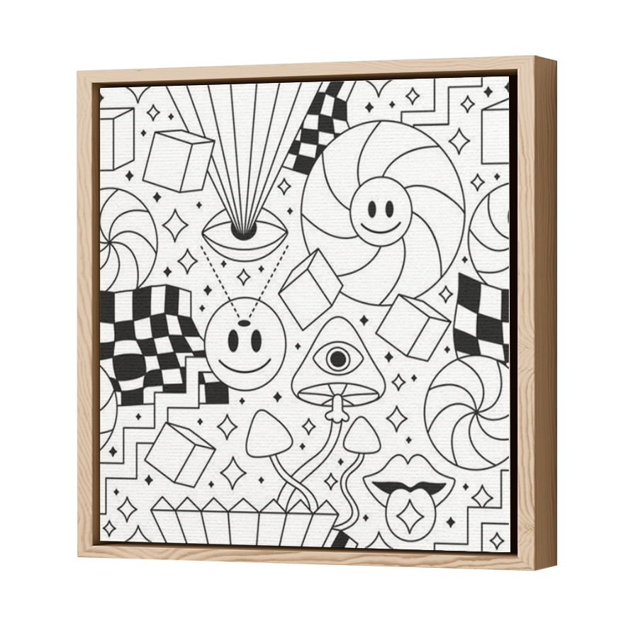 Thumbnail for Canvas - Wood Grain Floating Frame