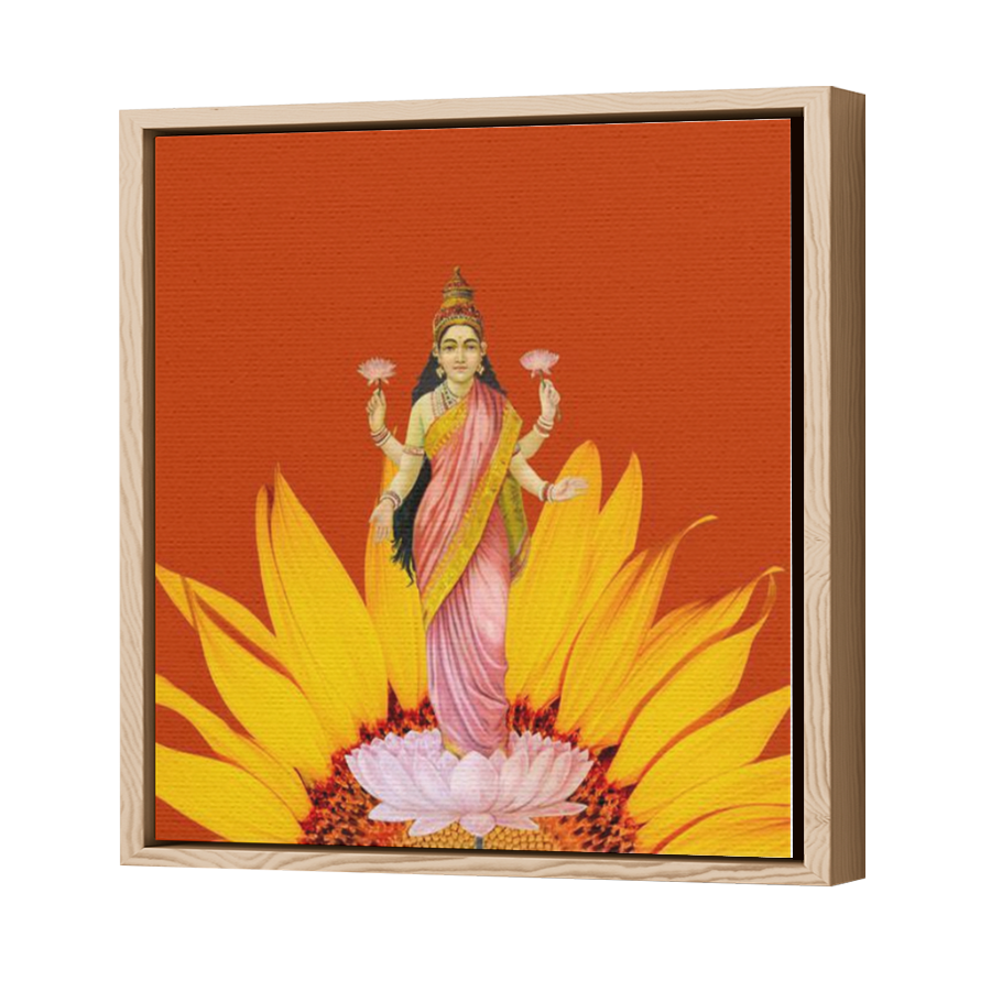 Thumbnail for Canvas - Wood Grain Floating Frame