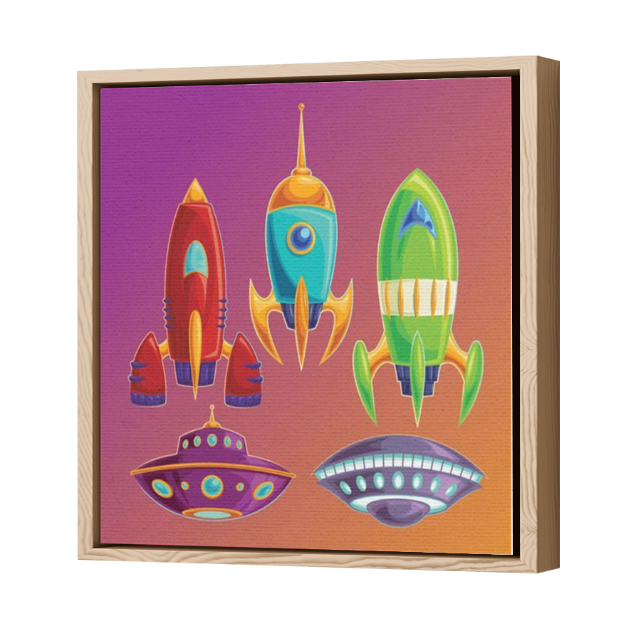 Thumbnail for Canvas - Wood Grain Floating Frame